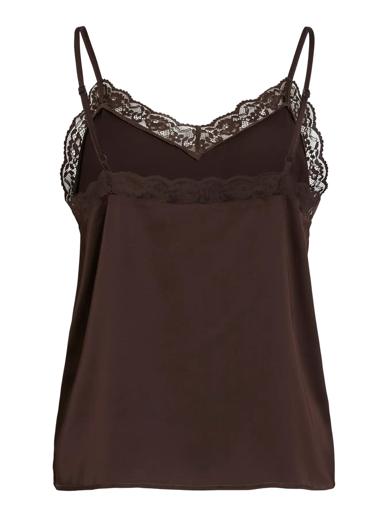 top lencero marrón chocolate espalda encaje tirantes vila cotton grey piedras blancas asturias
