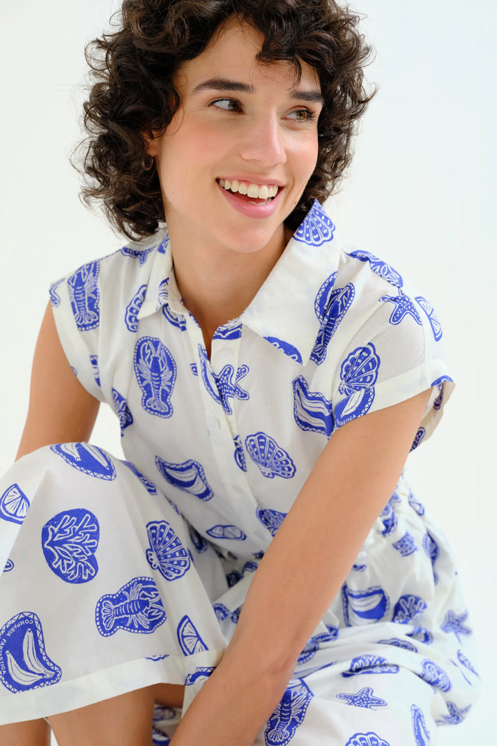 Vestido estampado original mujer Compañía Fantástica Piedras Blancas