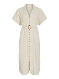 Vestido camisero tipo Safari beige nueva coleccion vila en cotton grey