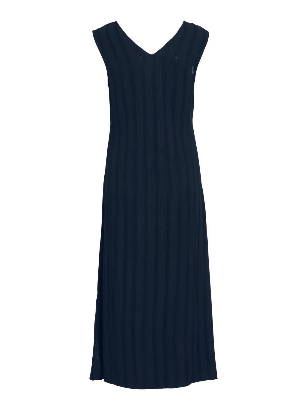 Vestido de punto canalé azul marino largo Vila, en cotton grey Piedras Blancas