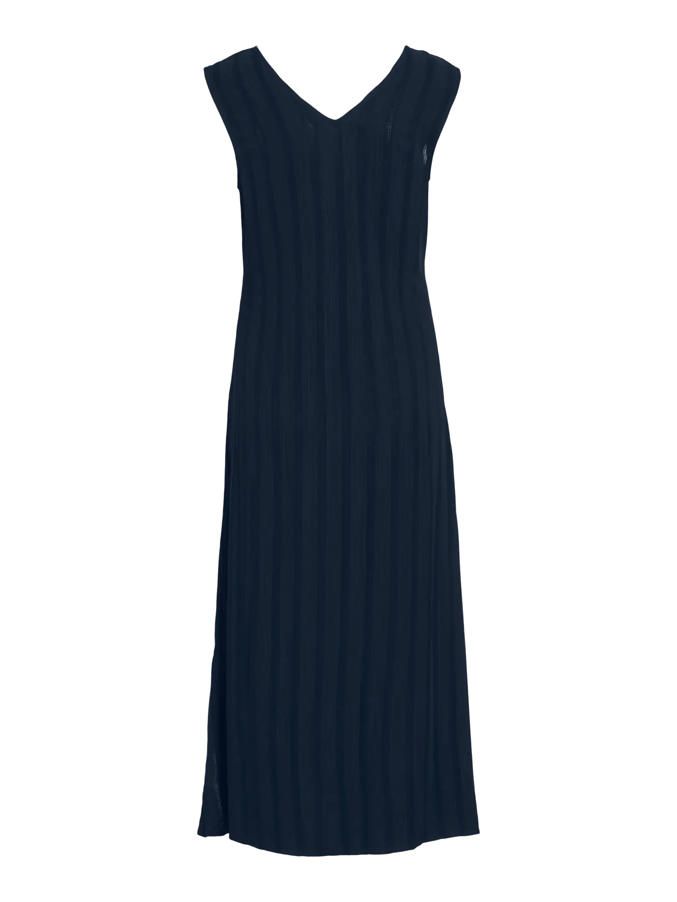 Vestido de punto canalé azul marino largo Vila, en cotton grey Piedras Blancas