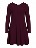 Vestido Valuni granate de corte evasé – vista delantera