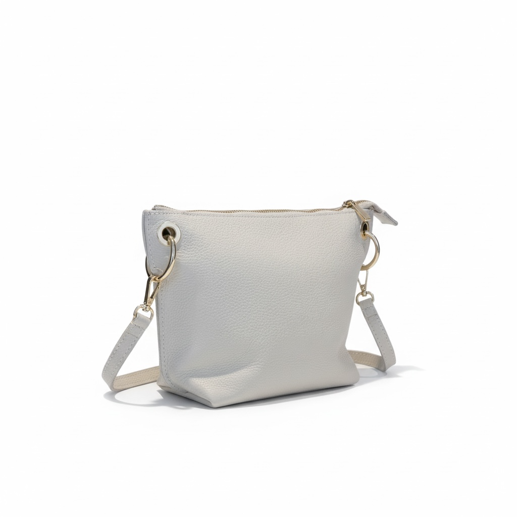 bolso piel natural bandolera beige mujer