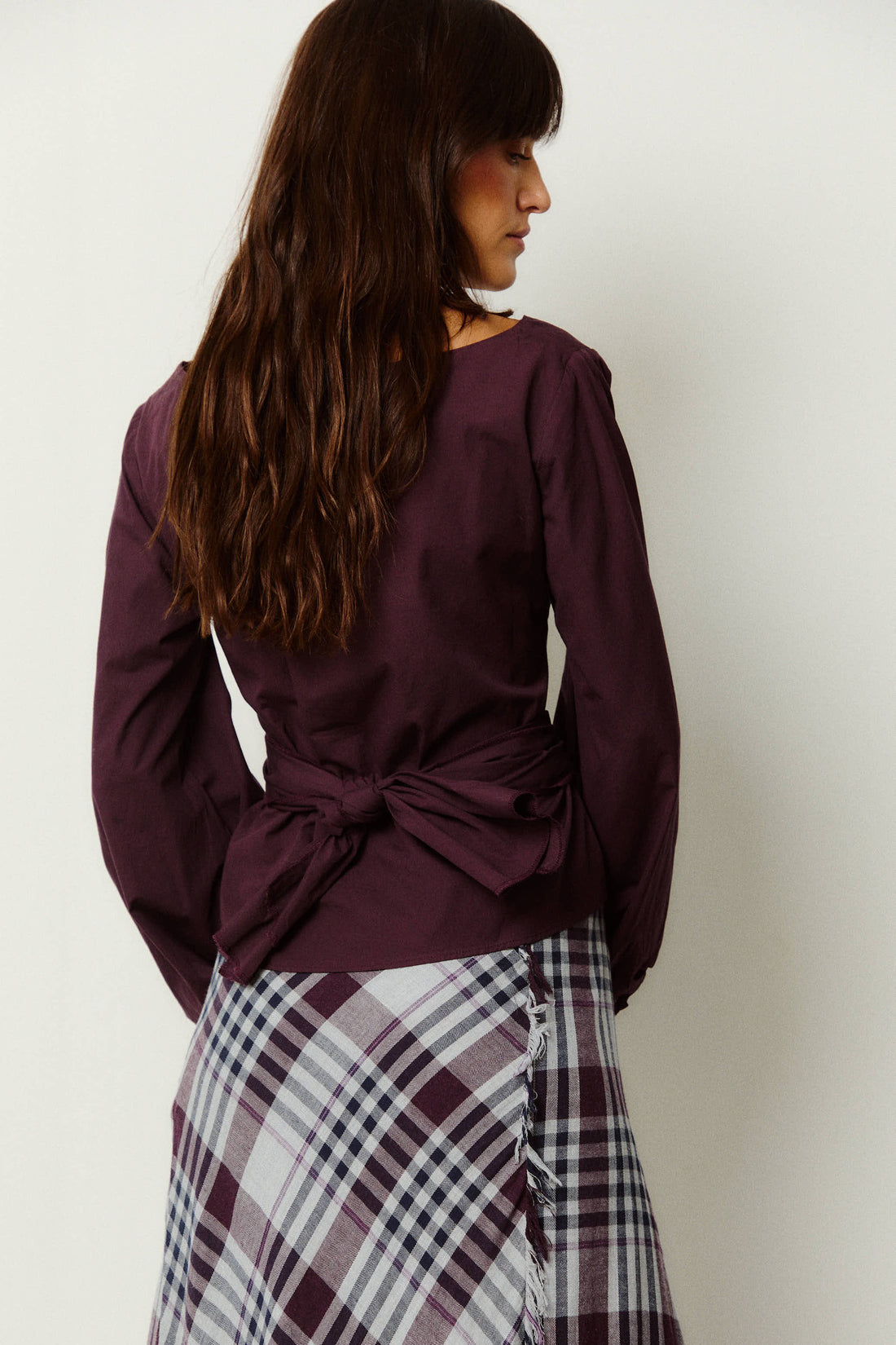 Blusa Lazo Berenjena