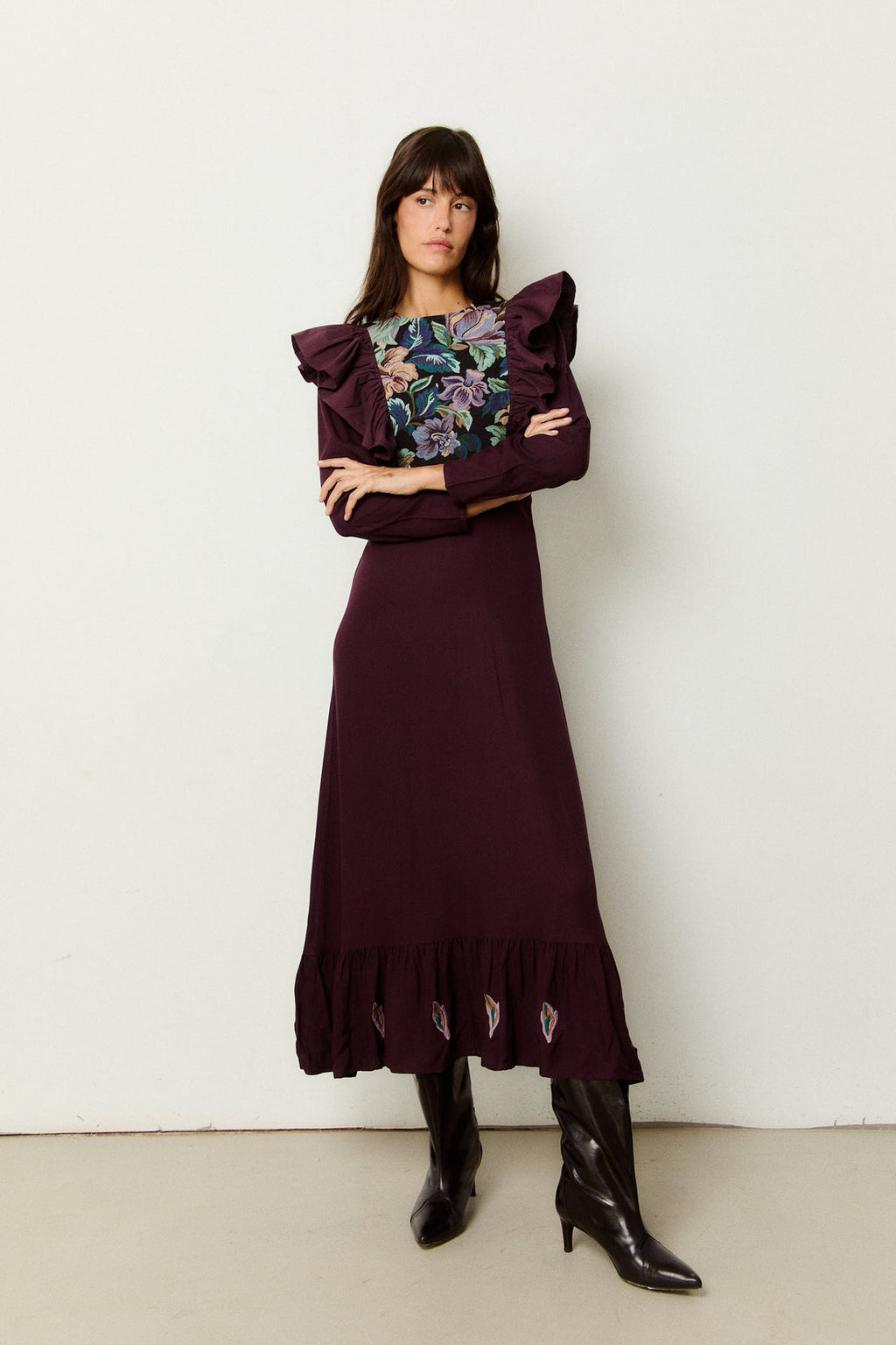 Vestido Marilyn Berenjena