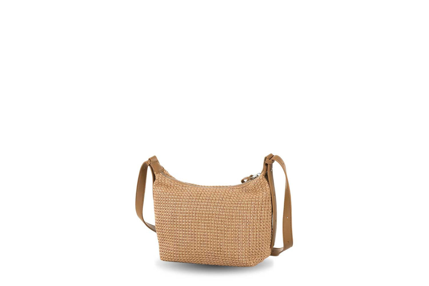 Bolso bandolera taupe textura suave mujer diario