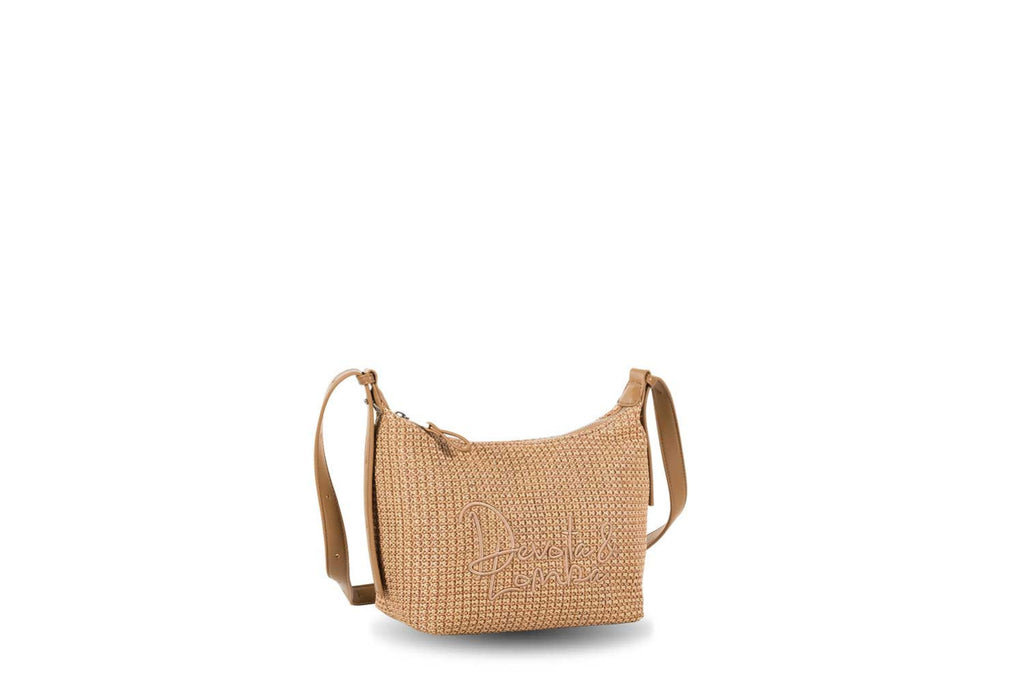Bandolera Devota & Lomba Flock taupe mujer textura