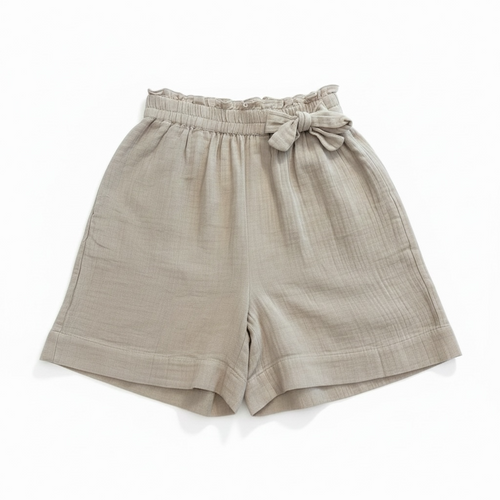 Bermuda beige mujer cintura elástica Vila