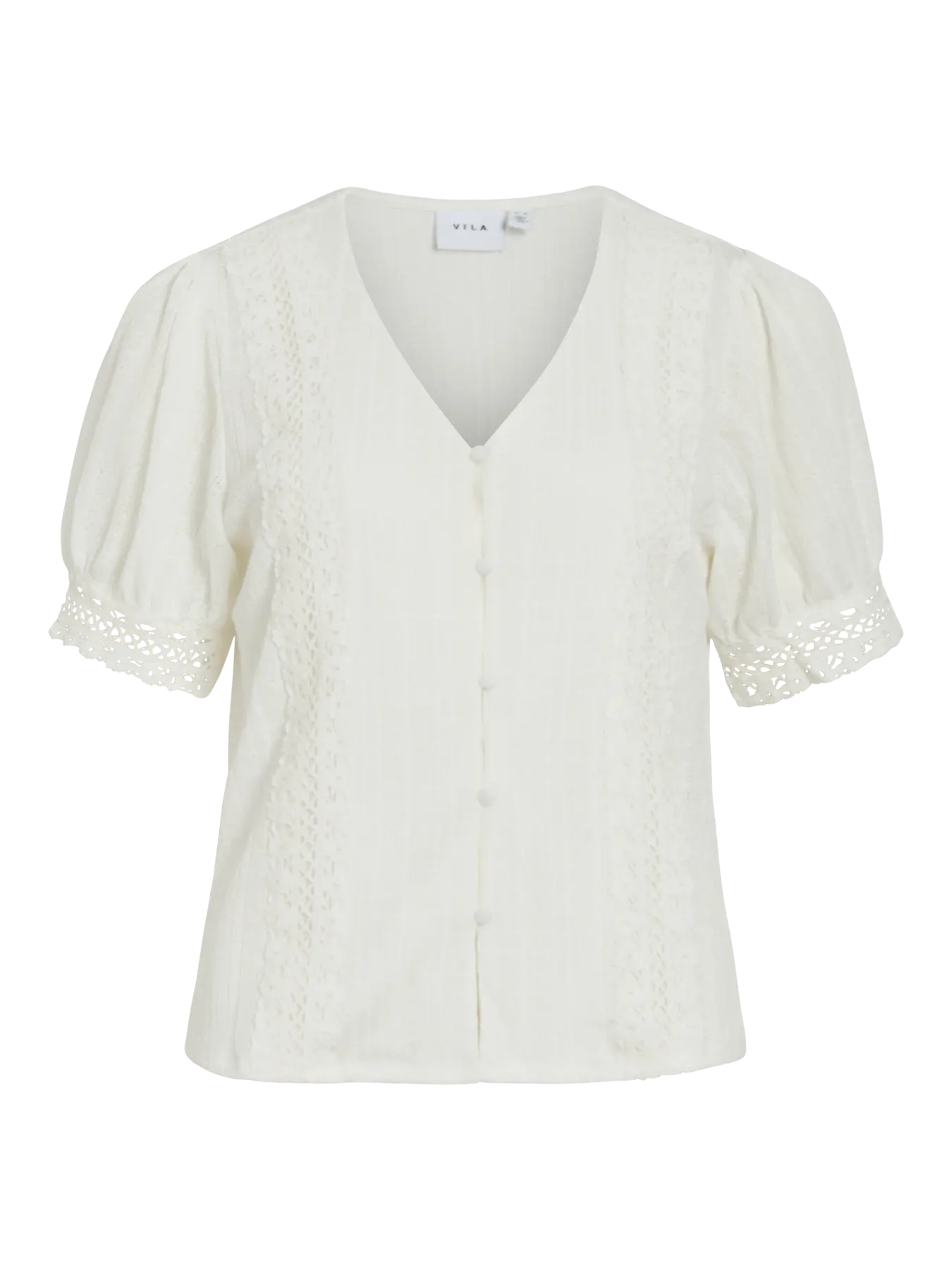 blusa detalle encaje en la manga vila