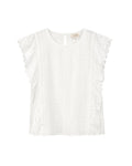 blusa Bianca, blusa blanca mujer, blusa bordada, blusa con volante, blusa romántica, blusa verano mujer, blusa algodón, blusa elegante mujer, Cotton Grey