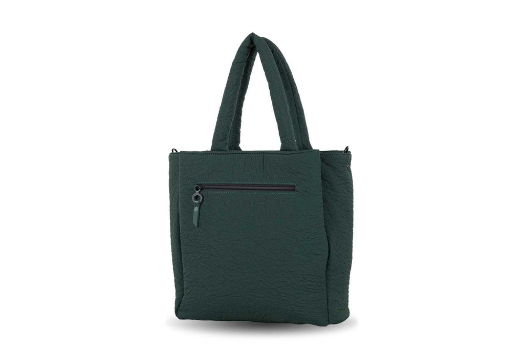 detalle vista trasera bolso devota lomba verde bandolera mujer