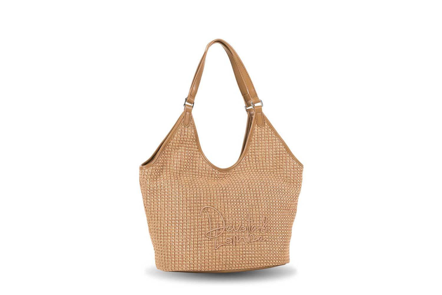Bolso medio marrón claro mujer textura natural