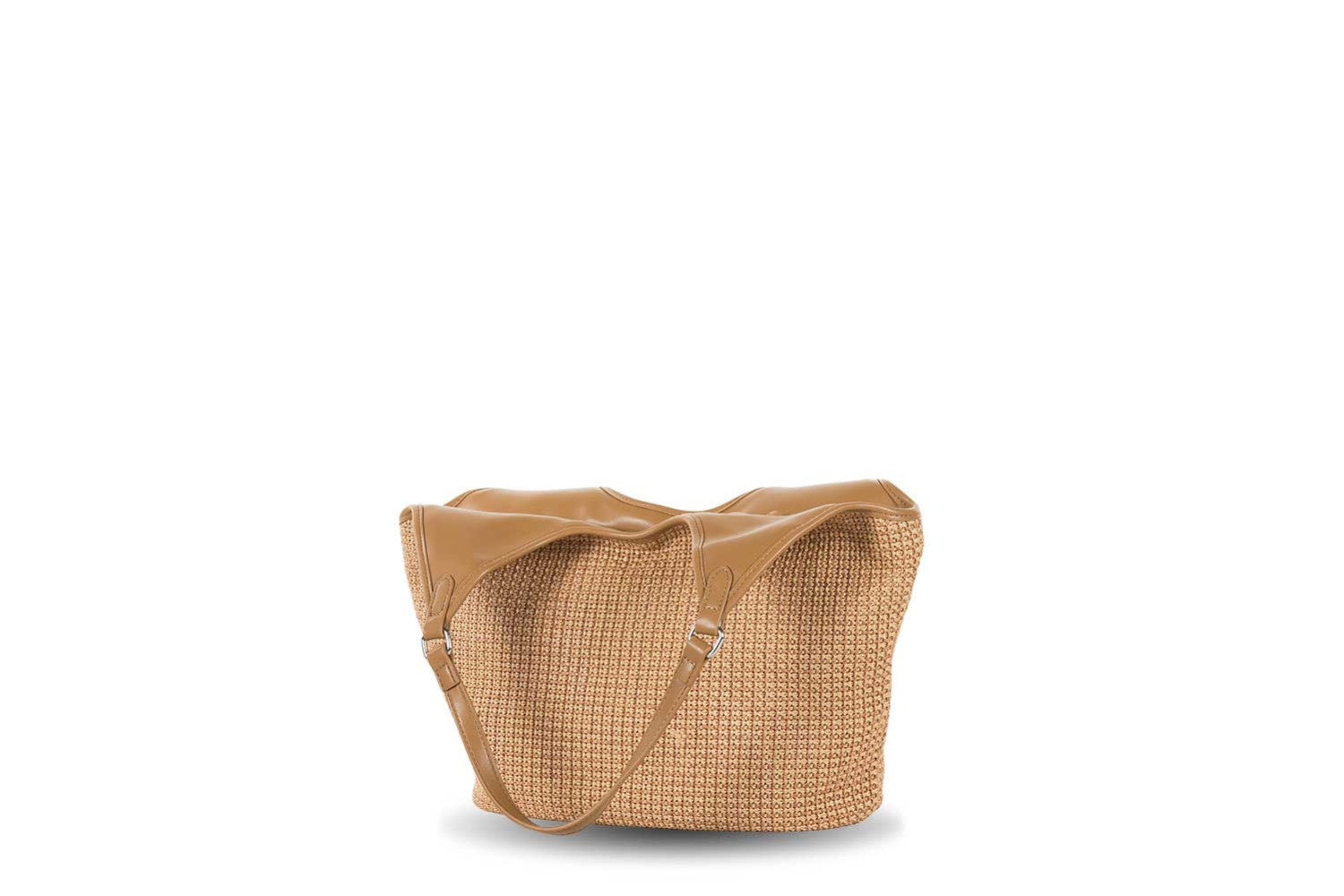 Bolso taupe mujer efecto rafia Devota & Lomba