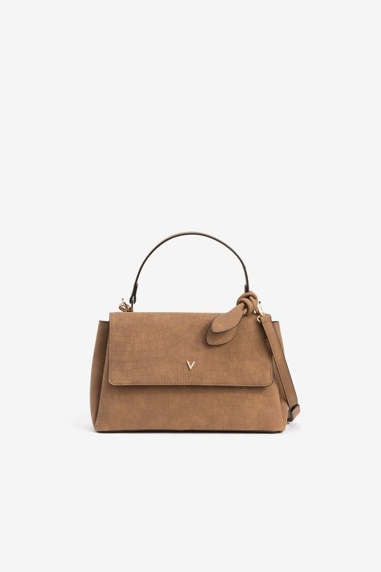 bolso camel petroleo efecto cocodrilo vilanova en cotton grey