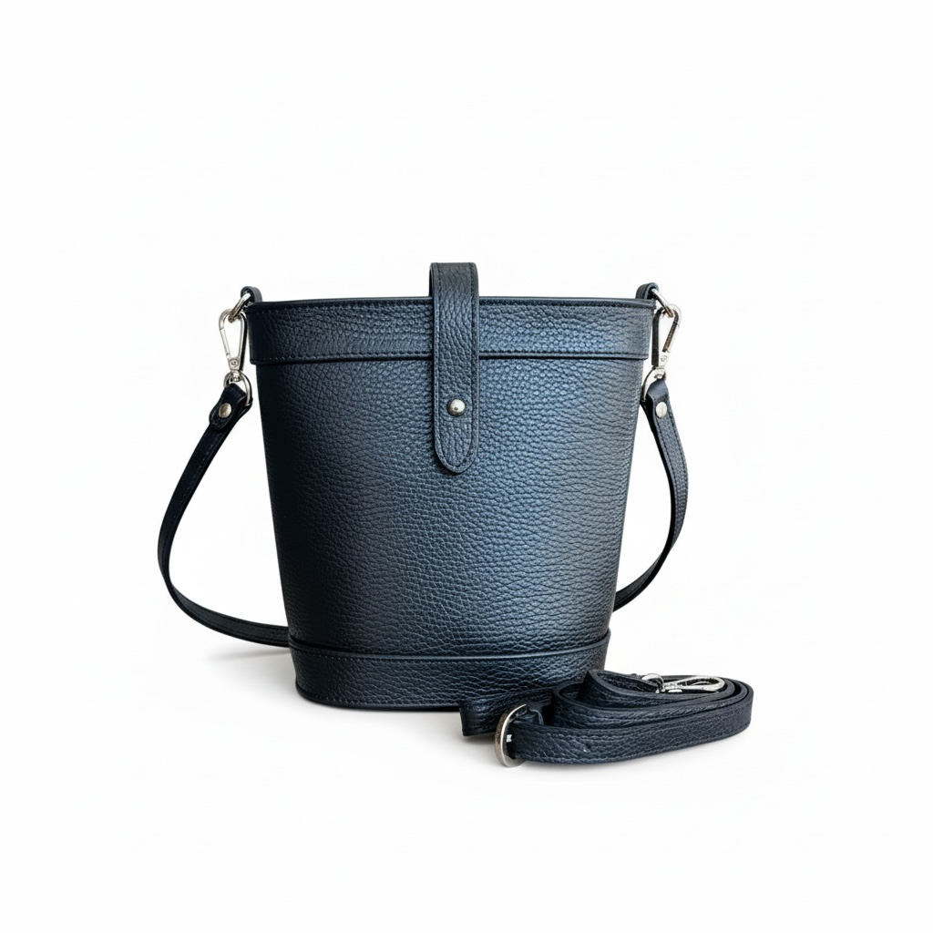 bolso cubo negro mujer elegante cotton grey