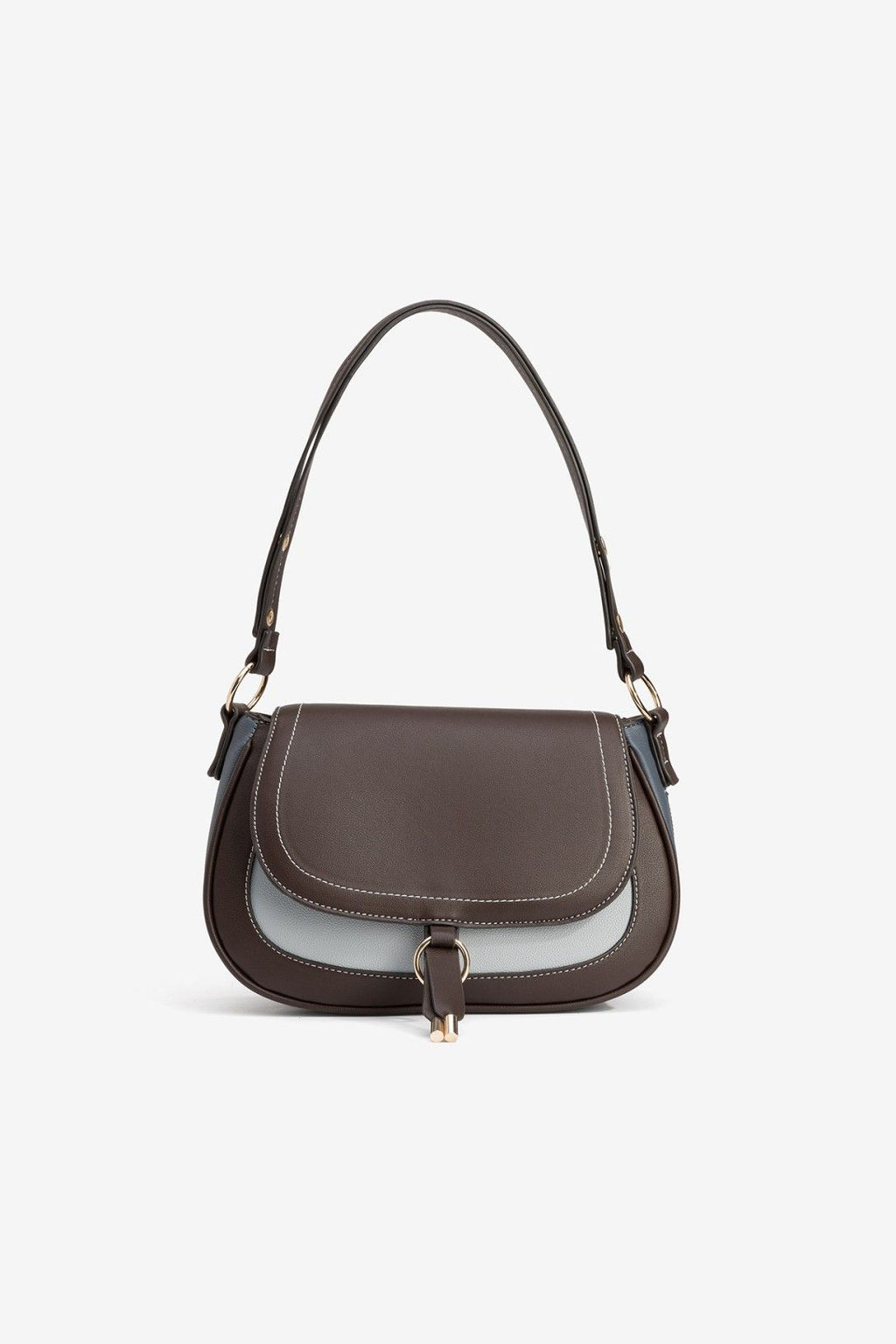 Bolso Siena marrón con contraste gris Vilanova Asturias