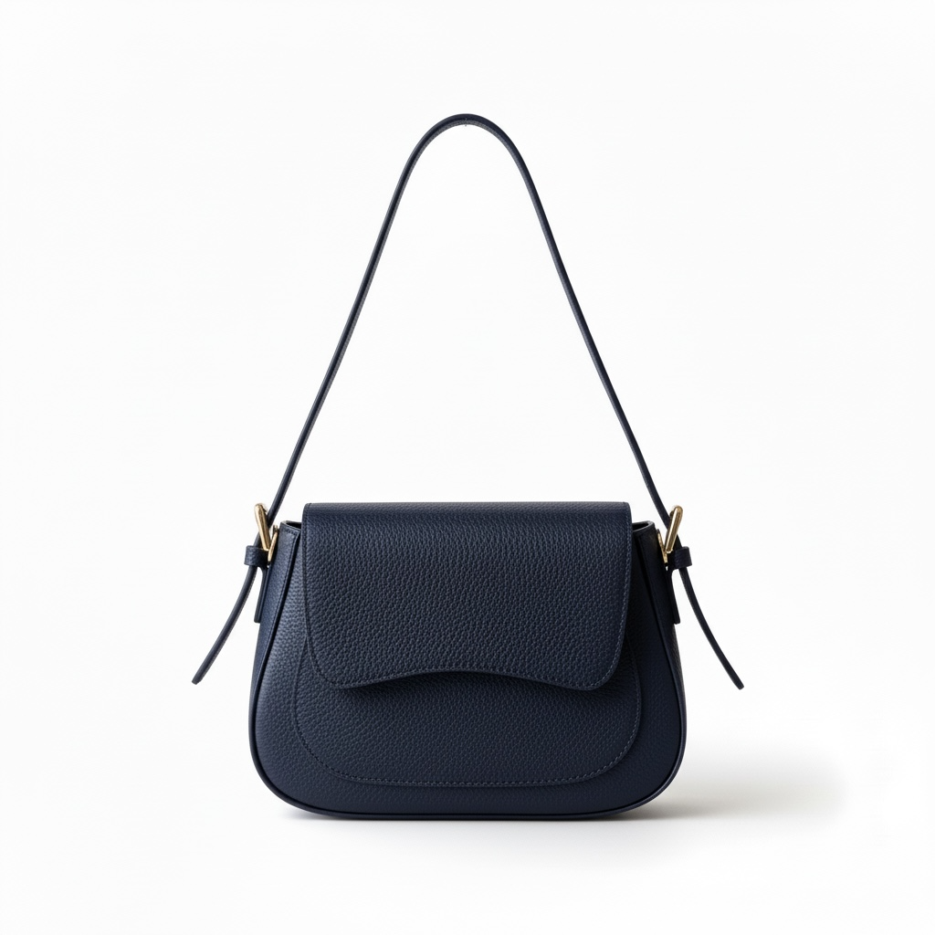 Bolso de piel de vacuno azul marino coleccion cotton grey