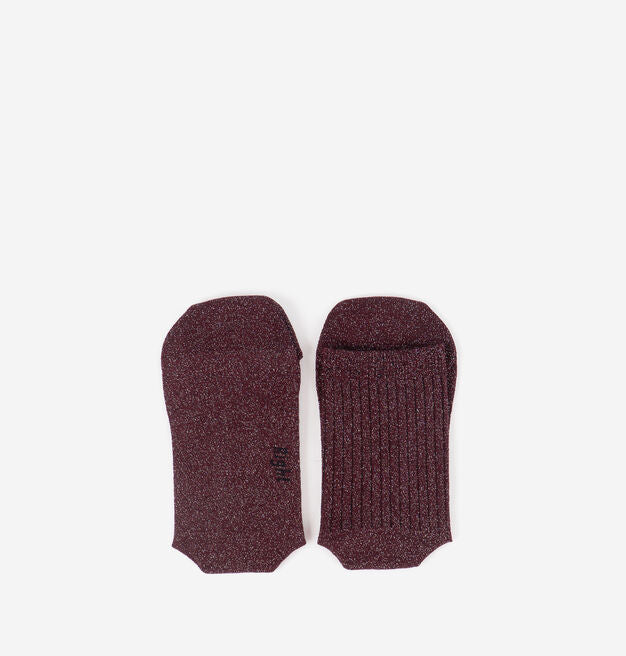 calcetines cortos canale con brillo granates victoria