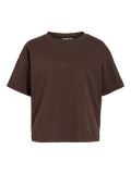 camiseta vila marrón chocolate bordado floral algodón cotton grey asturias