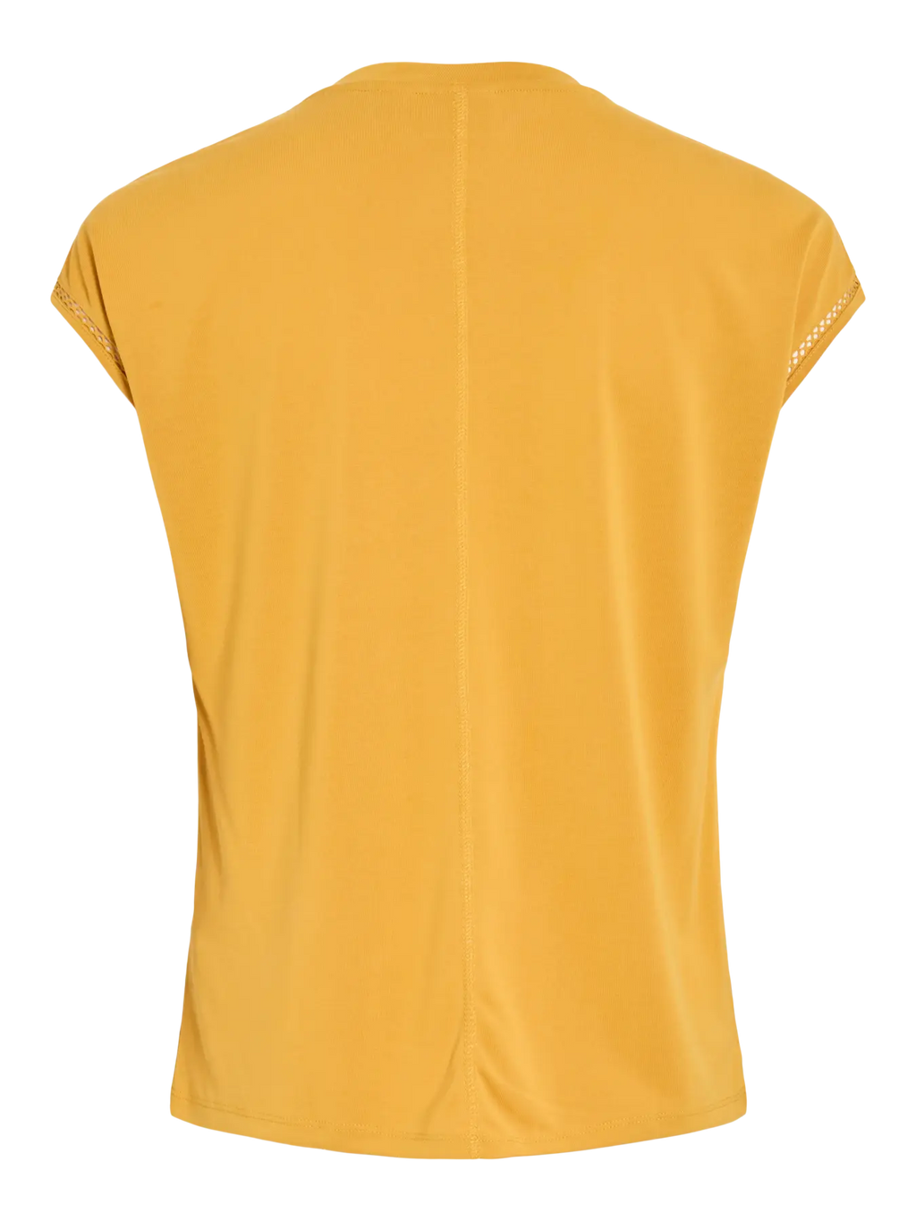 camiseta amarillo mostaza vila trasera manga caída detalle encaje cotton grey piedras blancas castrillon asturias