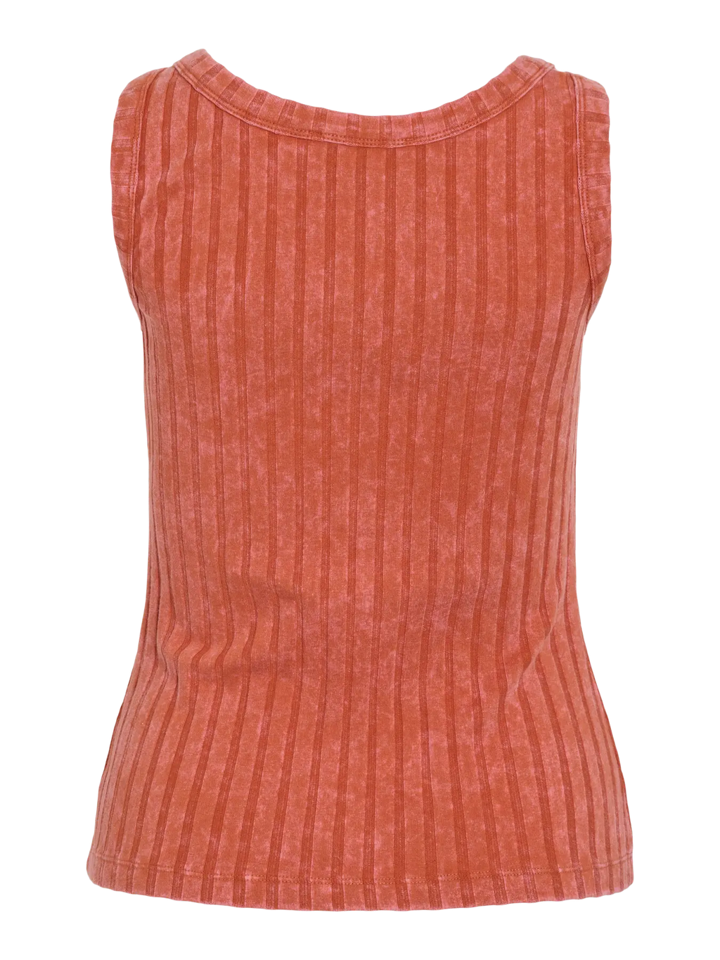 top sin mangas color teja de canalé marca Vila vista trasera