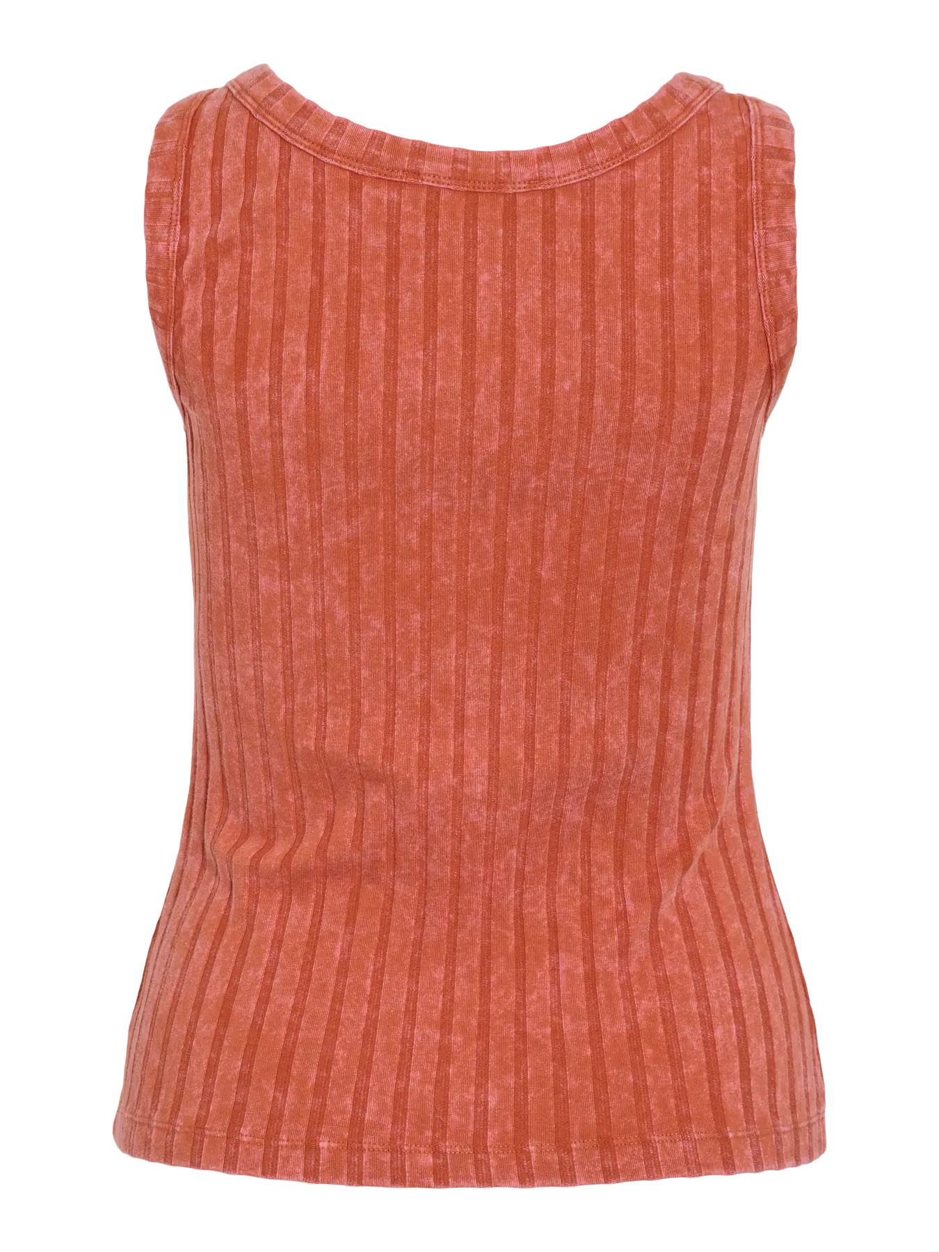 top sin mangas color teja de canalé marca Vila vista trasera