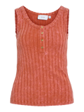 top sin mangas color teja de canalé con botones delanteros marca Vila