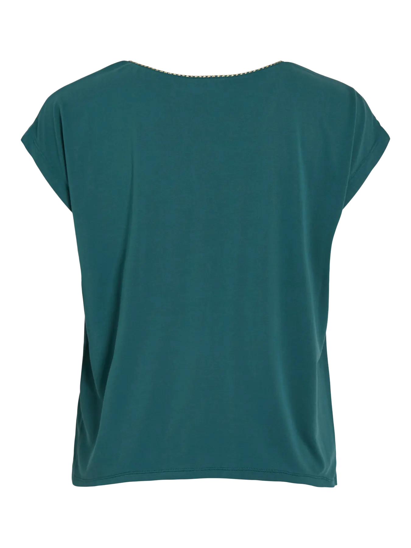 Parte trasera camiseta fluida verde modal Vila mujer
