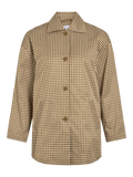 Chaqueta cuadros vichy marrón VILA vista frontal