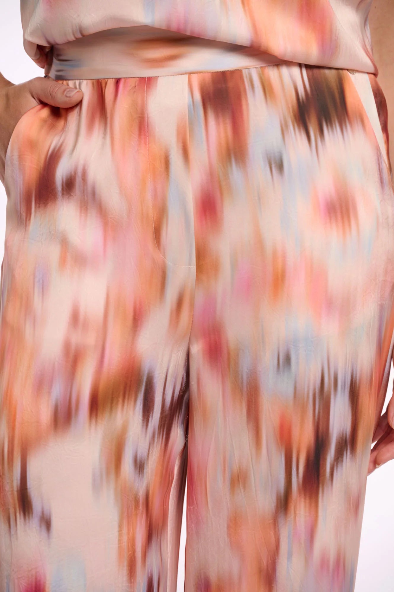 pantalón fluido Floré Rino & Pelle cintura elástica estampado floral