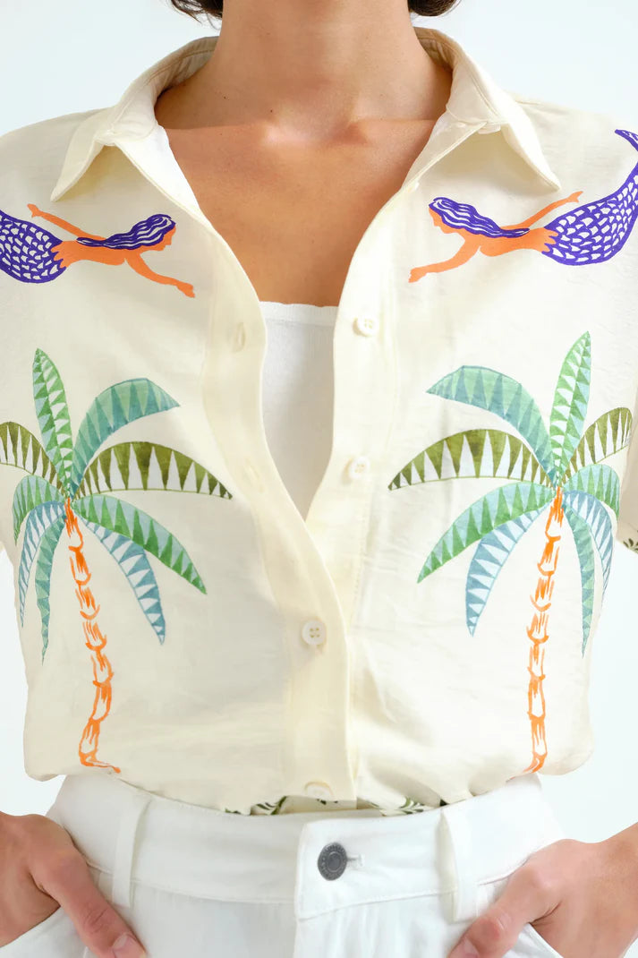 Camisa colección Palm Mermaid Piedras Blancas Asturias