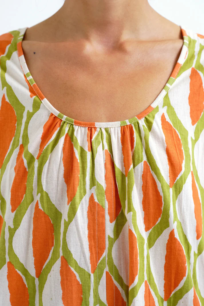 Vestido casual escote redondo aloe Compañía Fantástica