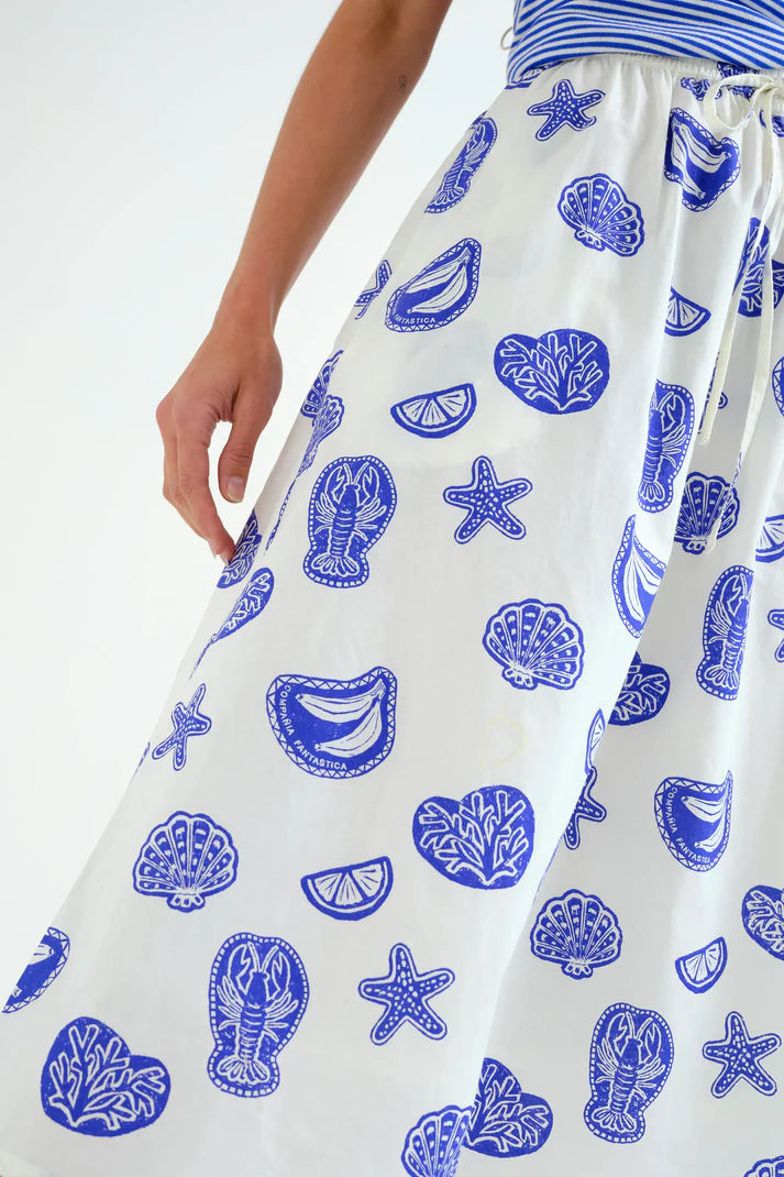 Falda estampado lobster algodón mujer Compañía Fantástica