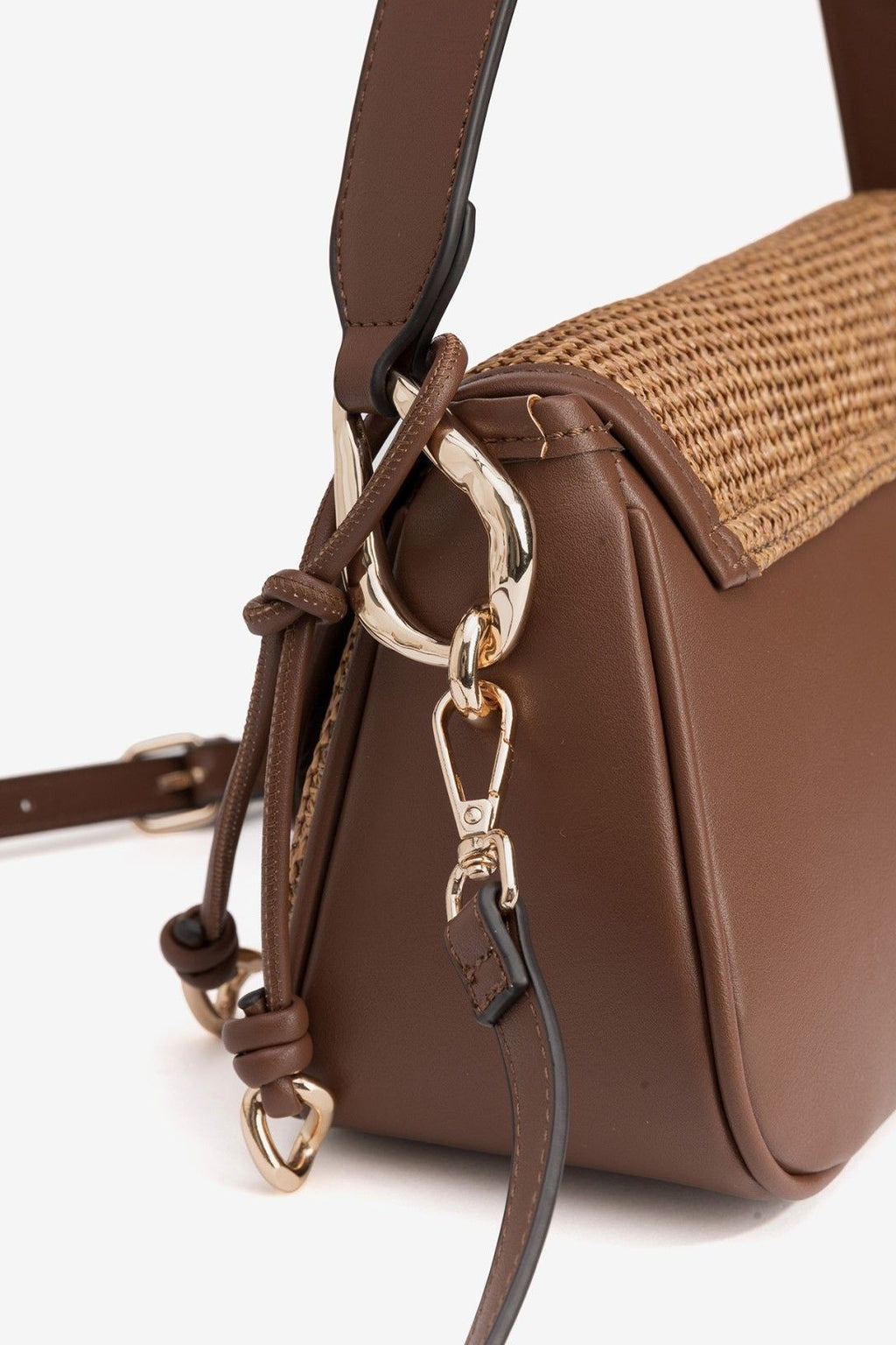 Bolso bandolera Brisa textura natural y piel
