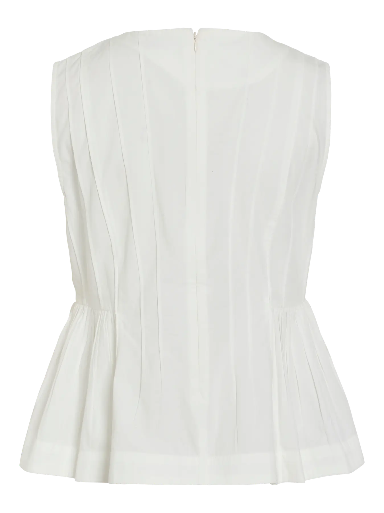 parte trasera top blanco sin mangas vila volante bajo mujer Cotton Grey Castrillón Asturias