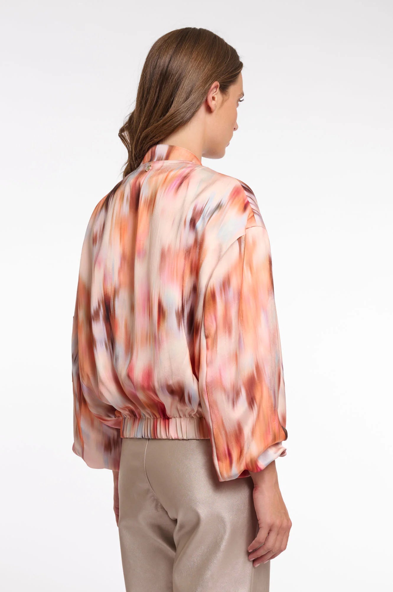 parte trasera bomber Floré Rino & Pelle estampado coral pastel