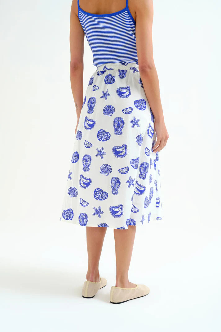 parte de atras Falda estampada verano mujer lobster Compañía Fantástica