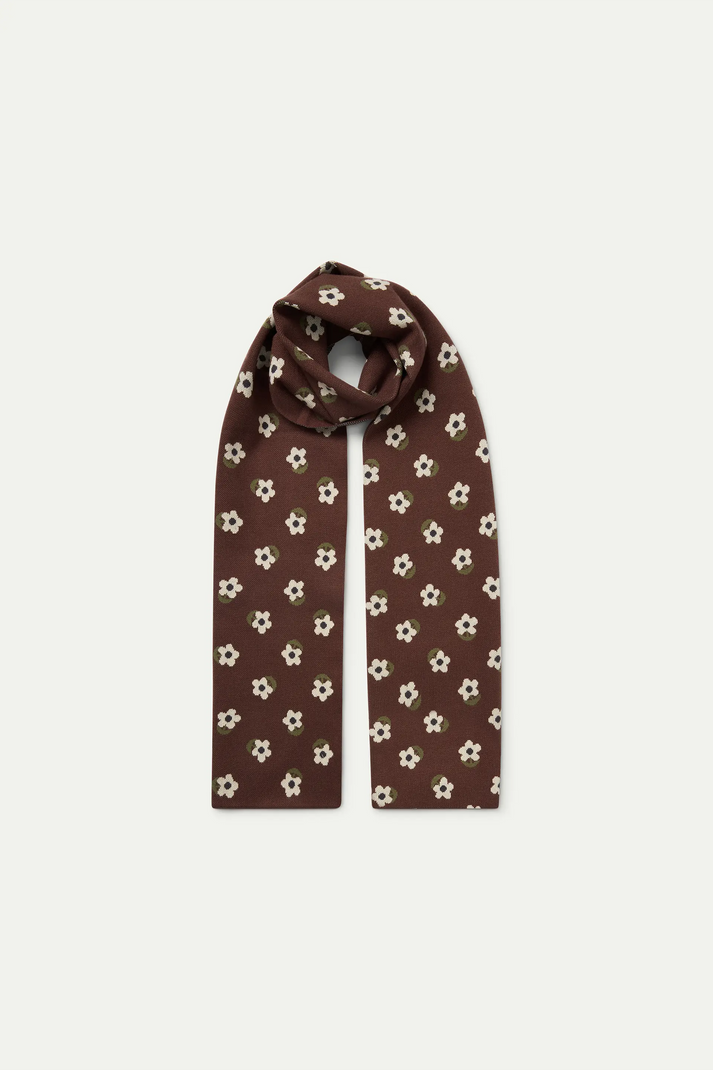 Bufanda larga de punto jacquard con estampado floral multicolor Santini de Compañía Fantástica