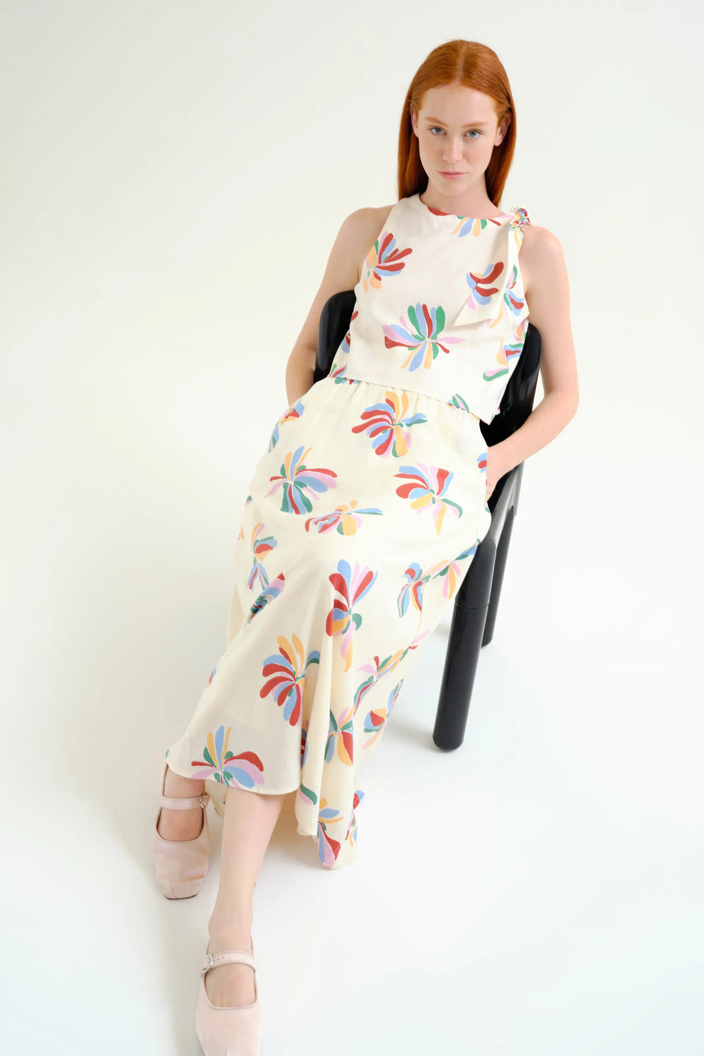 Look verano mujer top floral colorido
