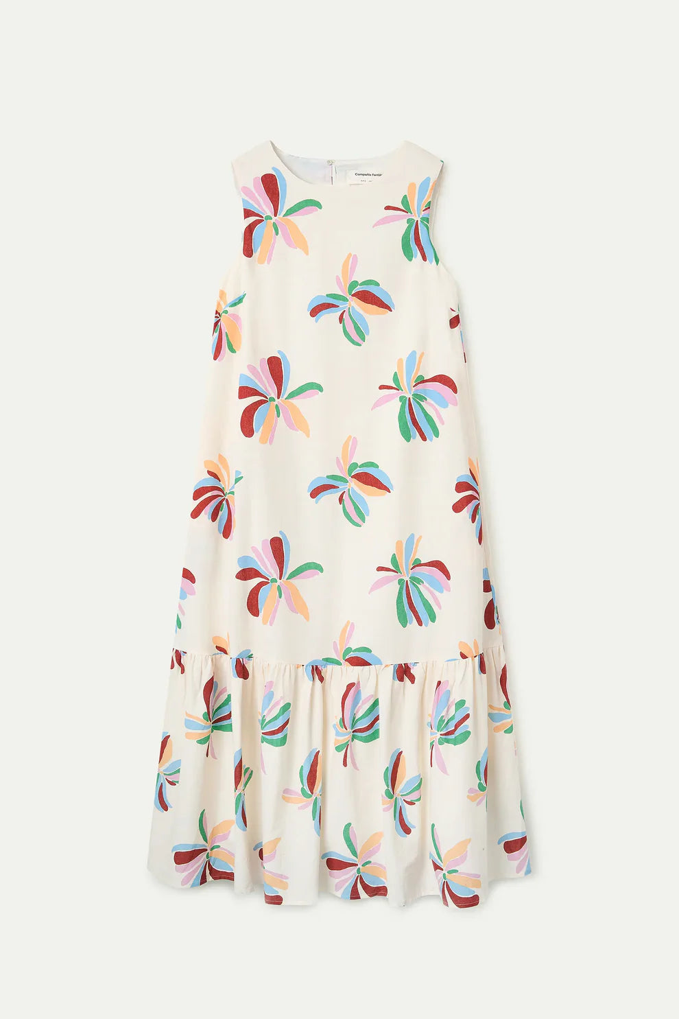 Detalle estampado floral vestido Monarda multicolor