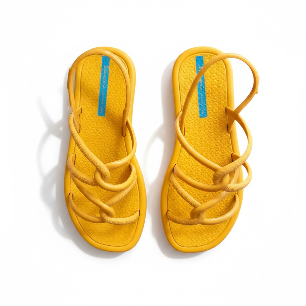 Sandalias amarillas de plastico impermeable apto para el agua