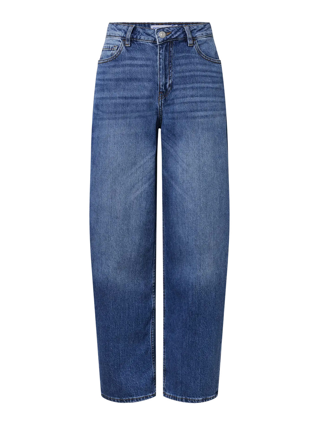 Jean barrel VILA azul de tiro alto y pernera ancha para mujer