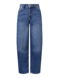 Jean barrel VILA azul de tiro alto y pernera ancha para mujer