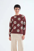ersey de punto jacquard con estampado floral multicolor de Compañía Fantástica