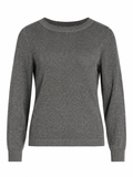 Jersey gris de punto fino con hilo plateado y manga larga VILA