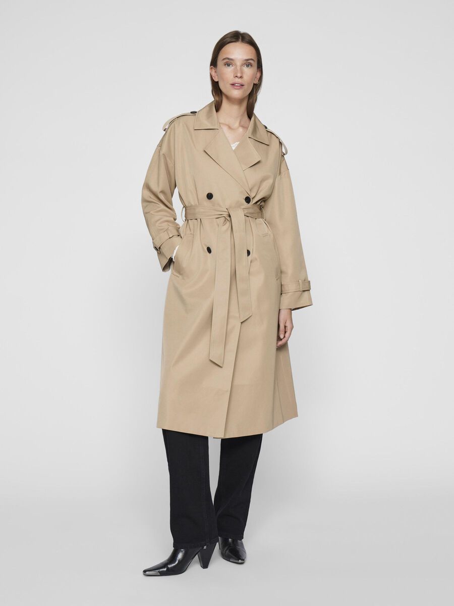 look completo gabardina camel vila