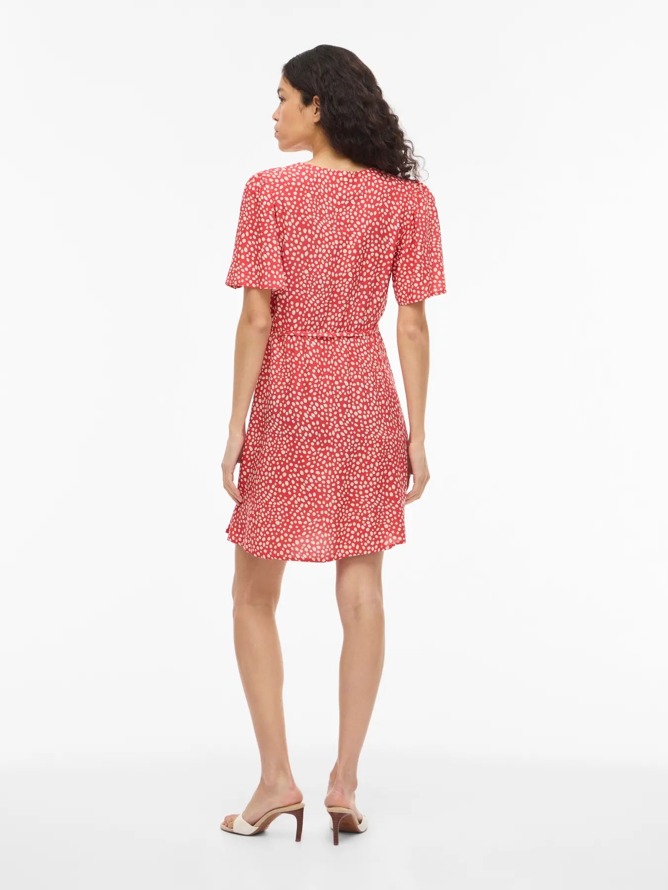 Vestido rojo corto estampado espalda marca Vila tienda Cotton Grey Asturias
Foto 5 (producto frontal)