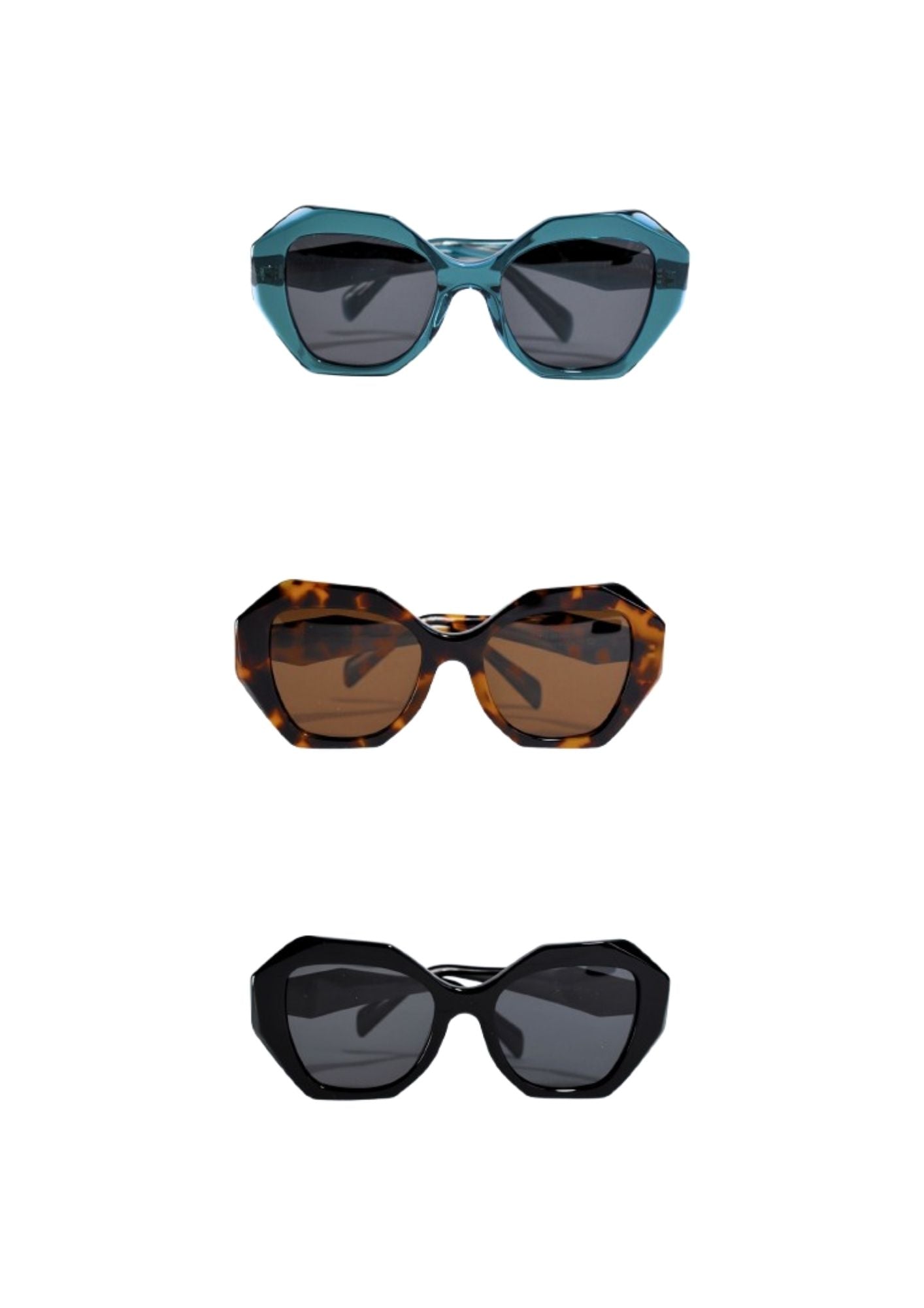 Gafas de sol en azul nacar y negro Noco en cotton grey