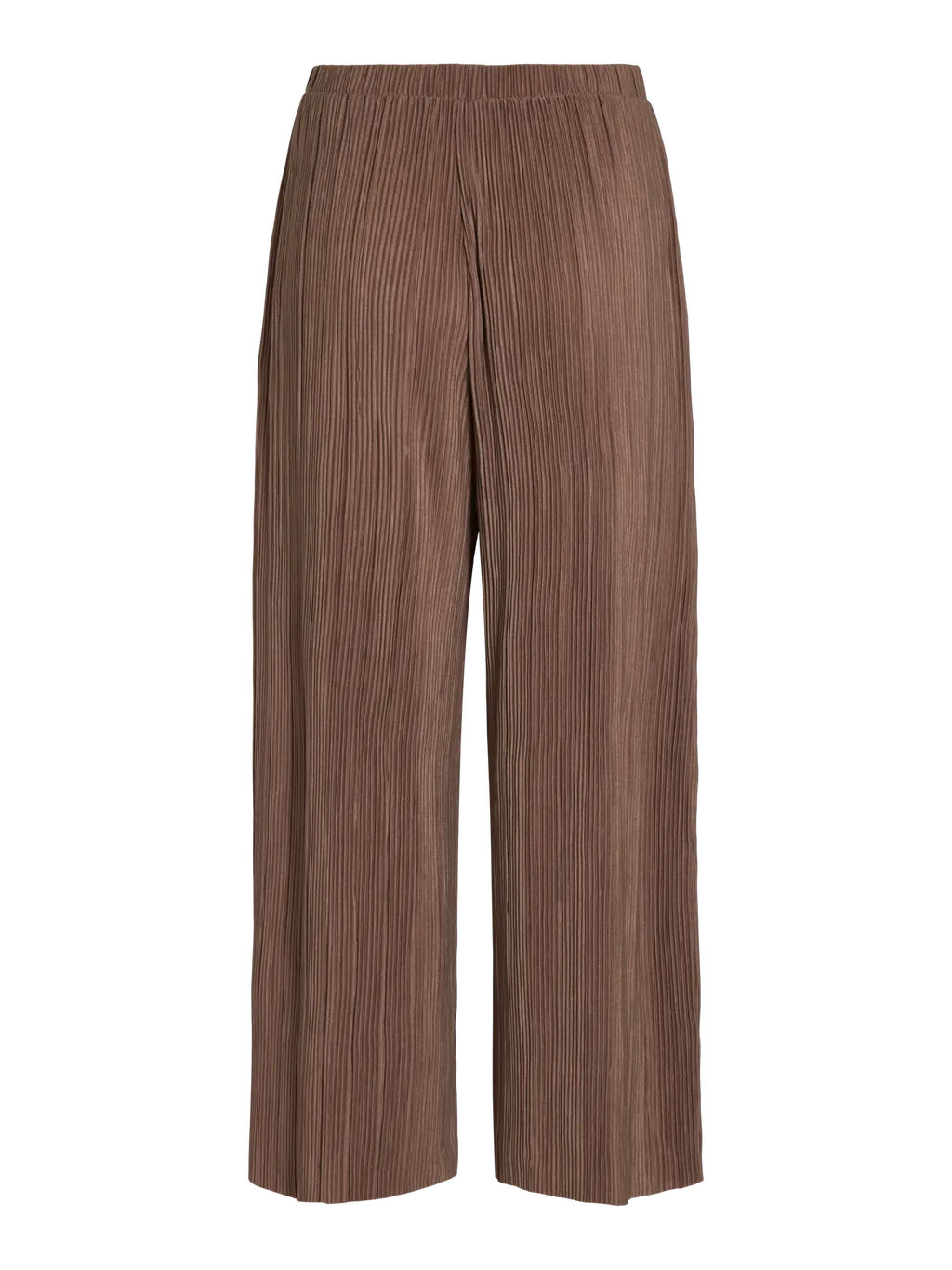 pantalon plisado marron chocolate mujer vista trasera tejido plisado cotton grey en piedras blancas