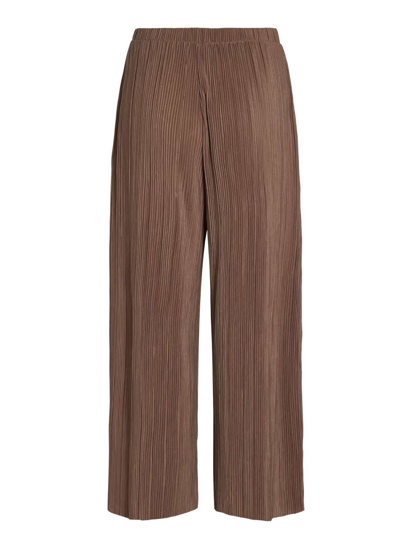 pantalon plisado marron chocolate mujer vista trasera tejido plisado cotton grey en piedras blancas
